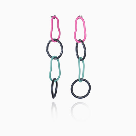 GALACTIC NEON CHAIN EARRINGS