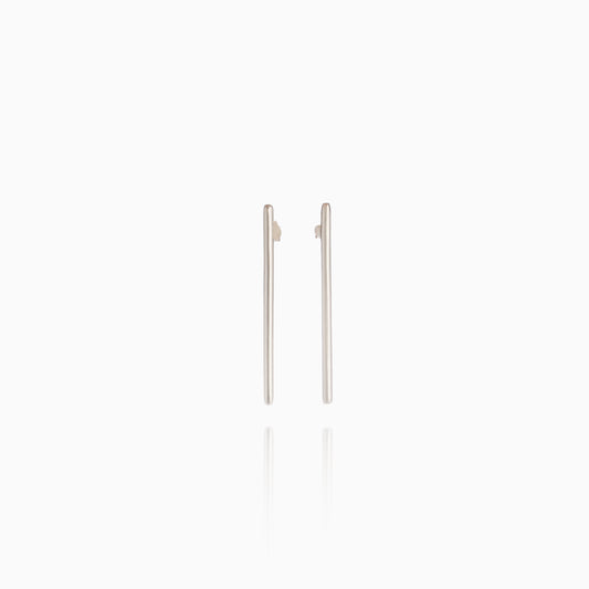 TAIL OF ATTRACTION BAR EARRINGS Silver