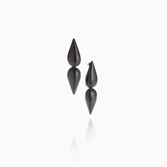 MIRRORING DROPS EARRINGS Black Platinum